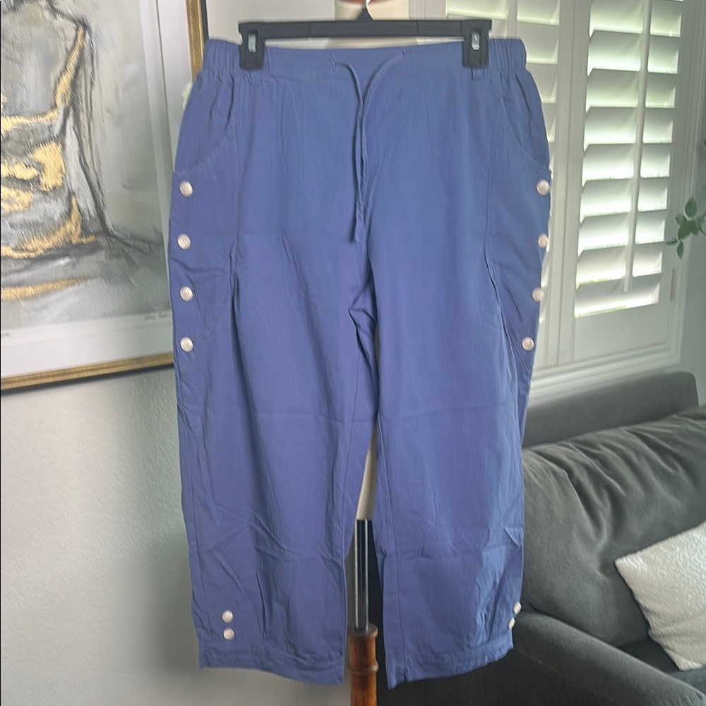 100% Cotton Sailor Aesthetic Blue Casual Pants